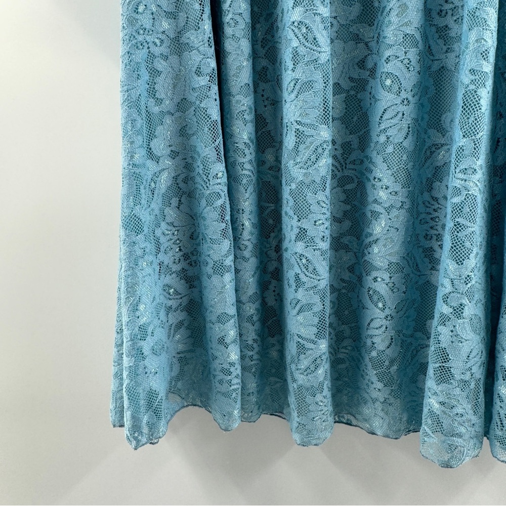 LuLaRoe Lola Skirt – Black Waistband with Teal/Turquoise Lace, NWT, Size XXS - Picture 7 of 8